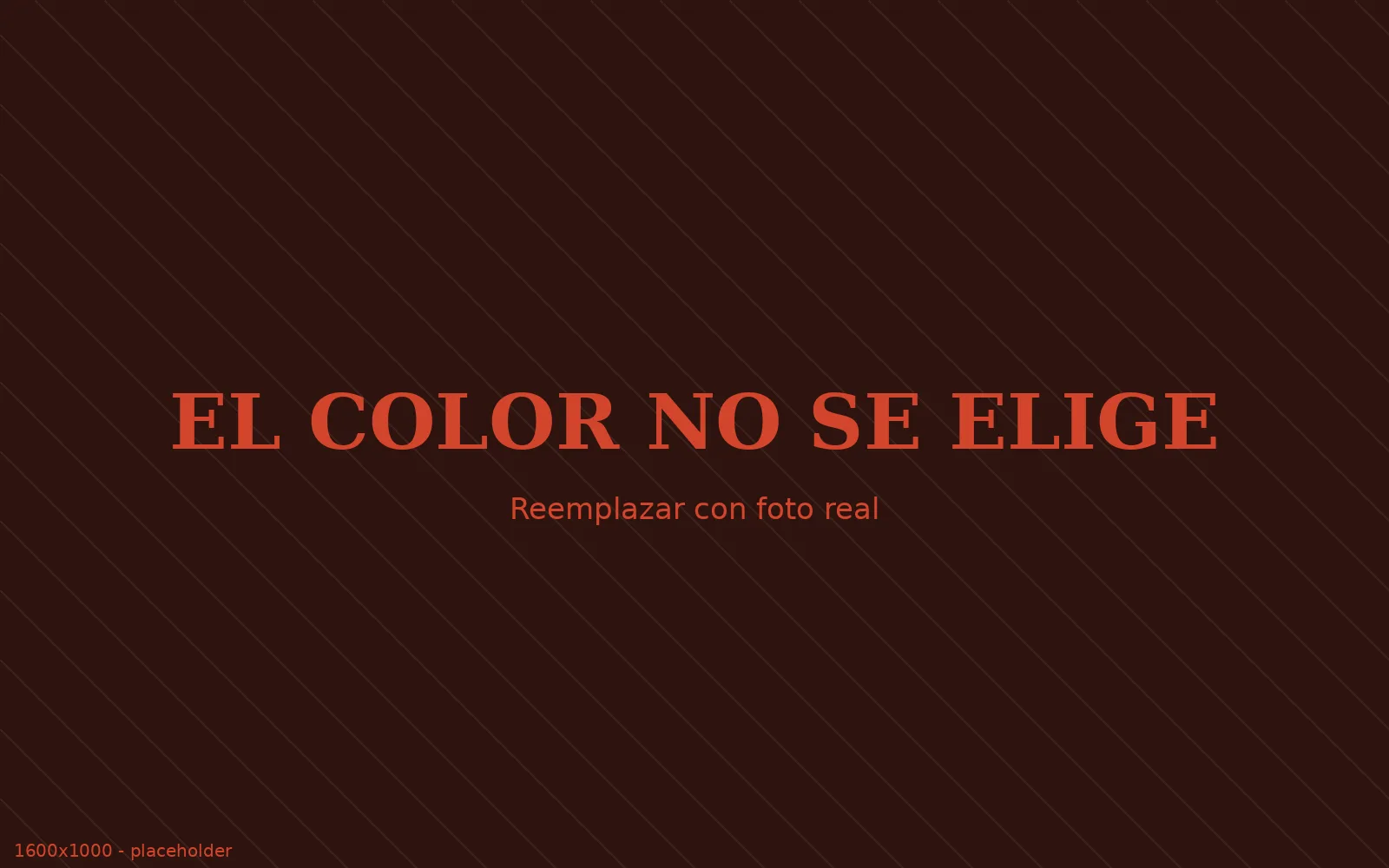 El color no se elige. Se encuentra.